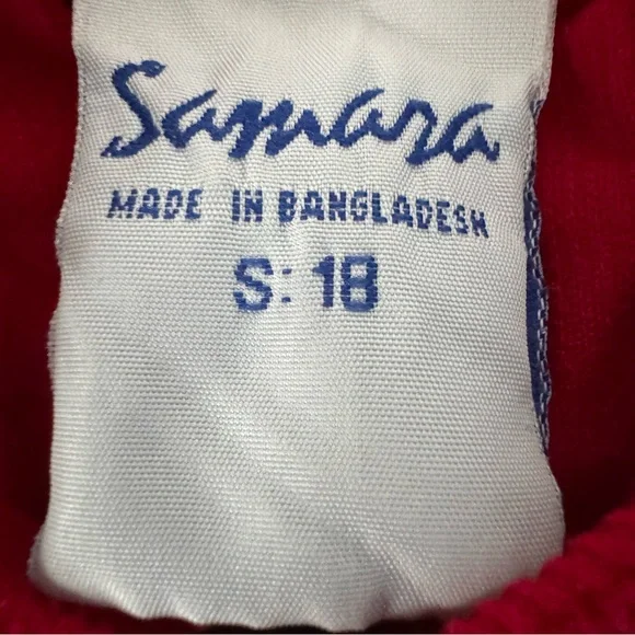 ❤️3/$30 Vintage Samara Baby Girl Red Corduroy Jumper Dress Scottie Dogs - 18M - Picture 7 of 7